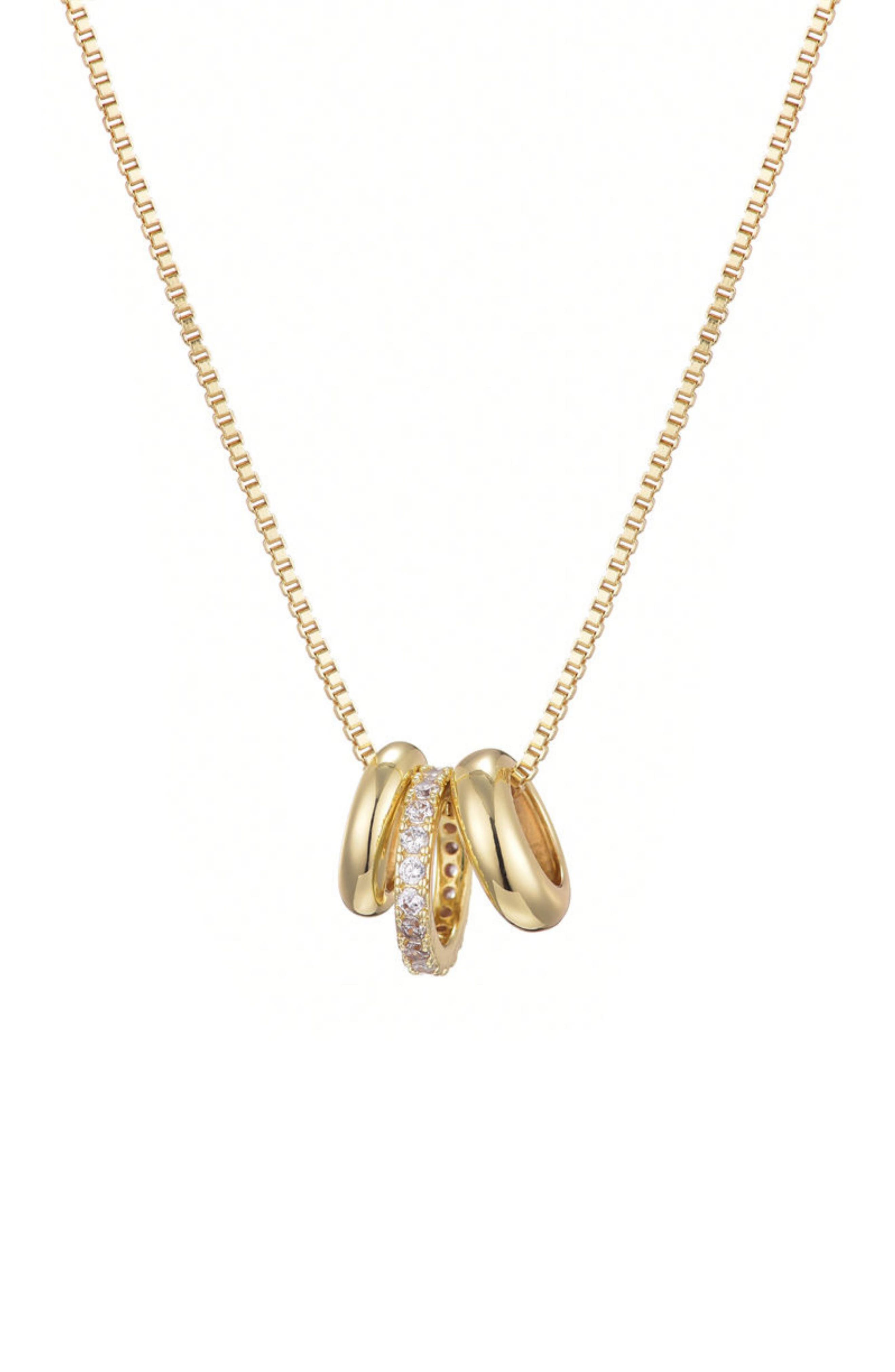 Adornia 3-Ring Necklace