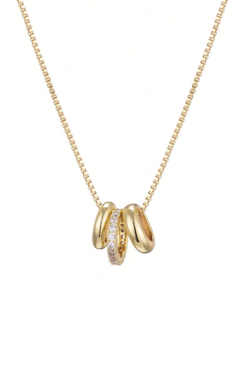 Adornia 3-Ring Necklace, Main, color, Gold