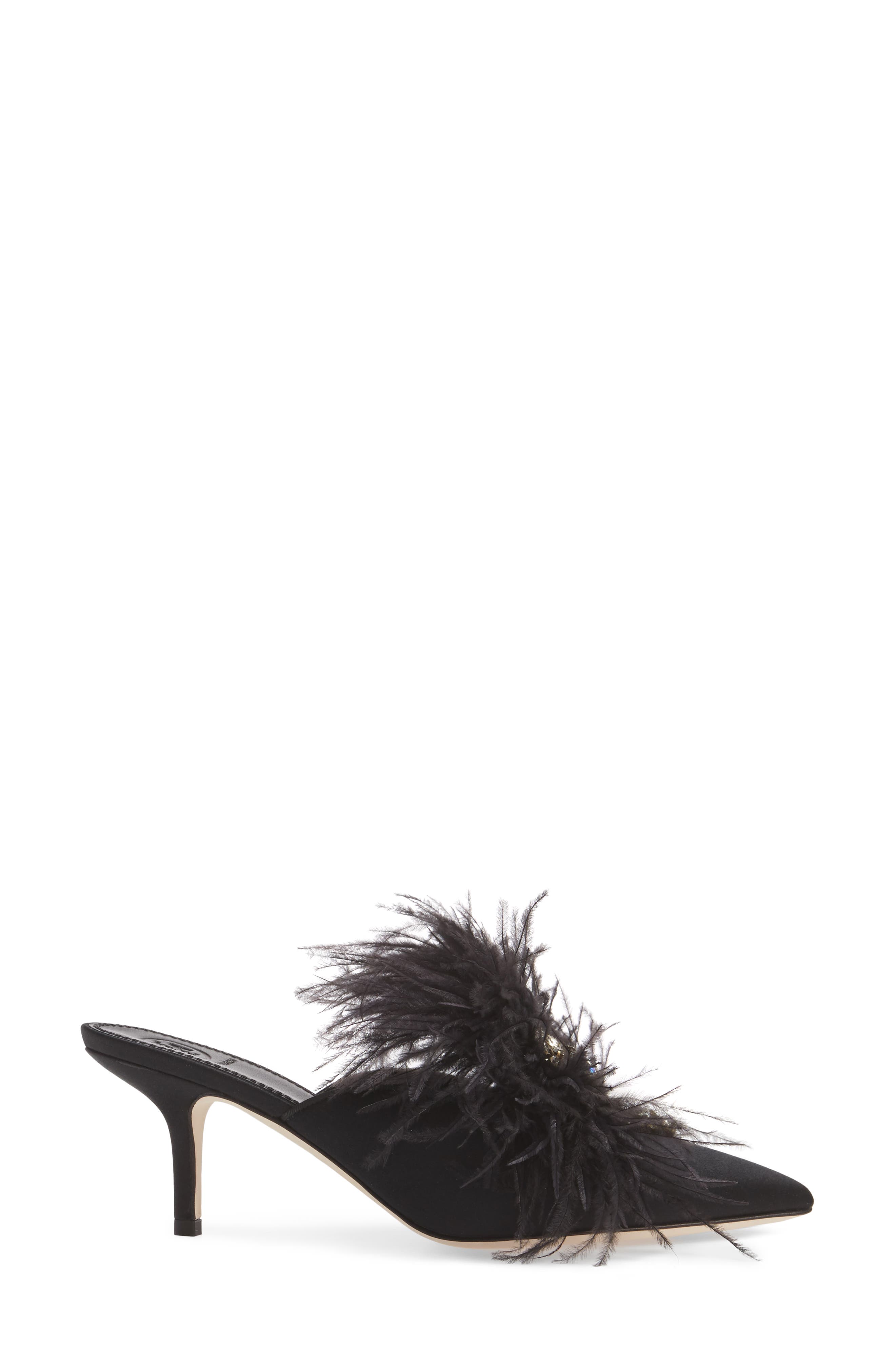 Tory Burch Elodie Embellished Feather Mule, Alternate, color, 