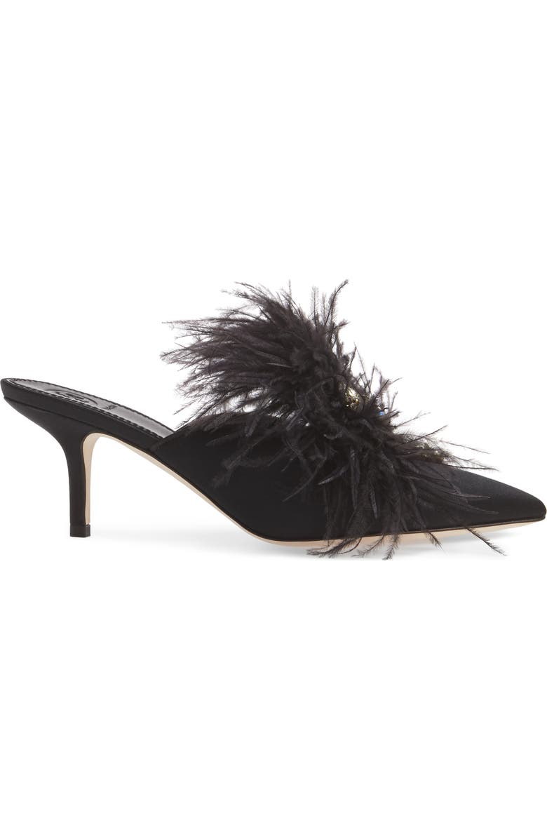 Tory Burch Elodie Embellished Feather Mule, Alternate, color,
