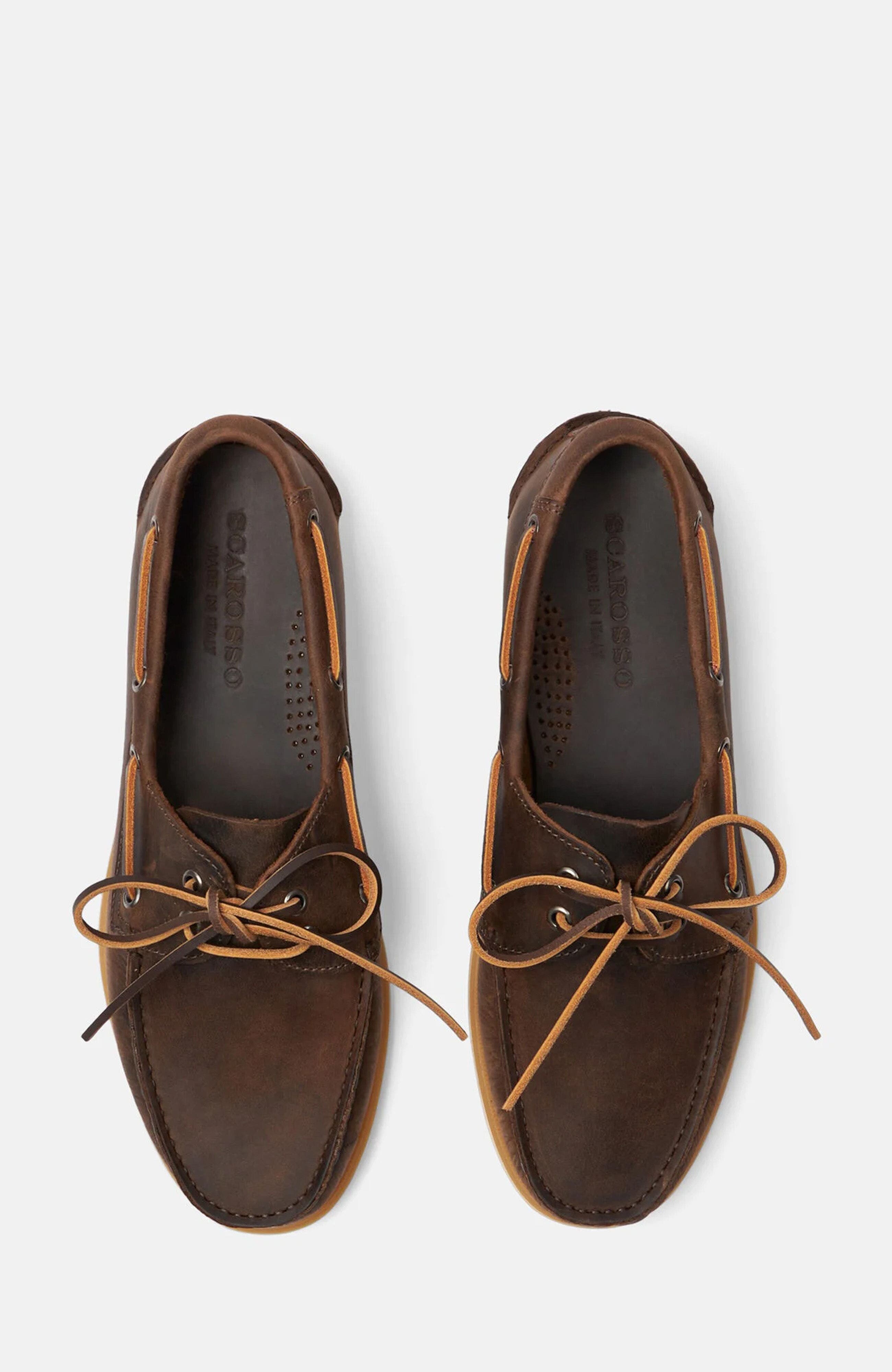 SCAROSSO Jude Boat Shoes, Alternate, color, Brown - Nubuck