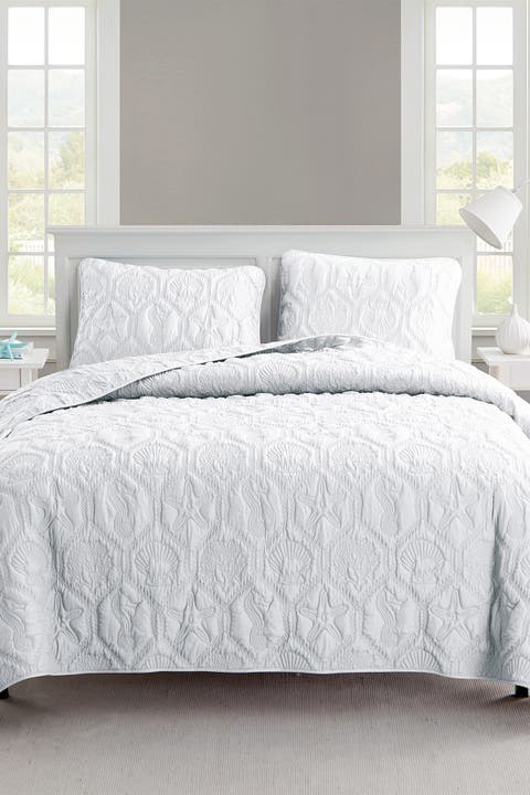 Shore Embossed Quilt Set - Queen