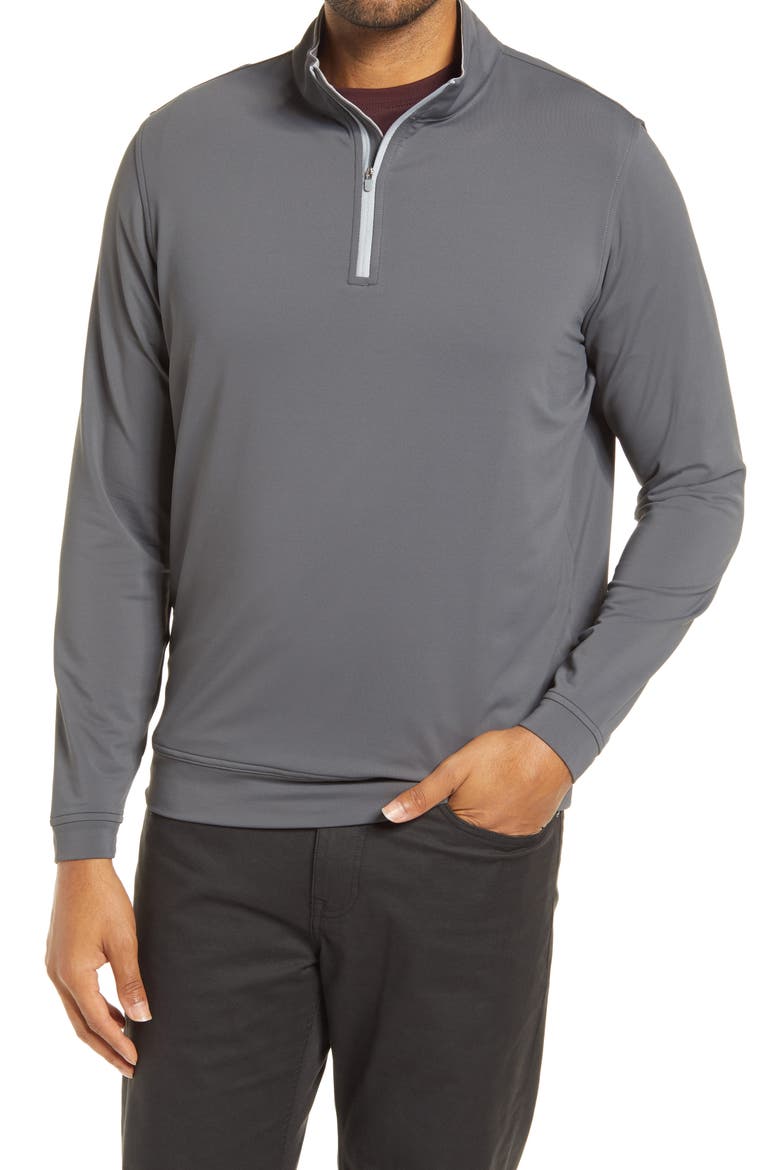 Perth Performance Quarter Zip Sweatshirt, Main, color, IRON