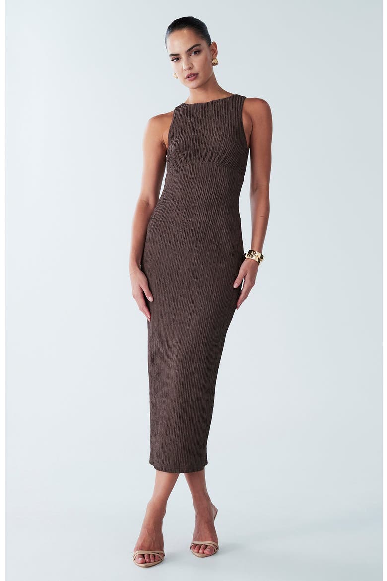 Kimmy Midi Dress, Main, color, Chocolate