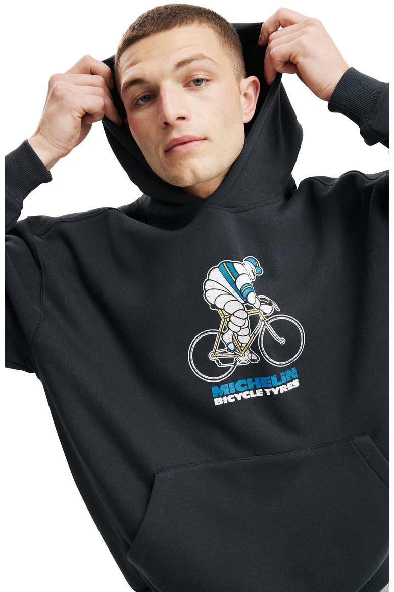 Men's Michelin Box Fit Hoodie, Alternate, color, Lcn Mic Washed Black