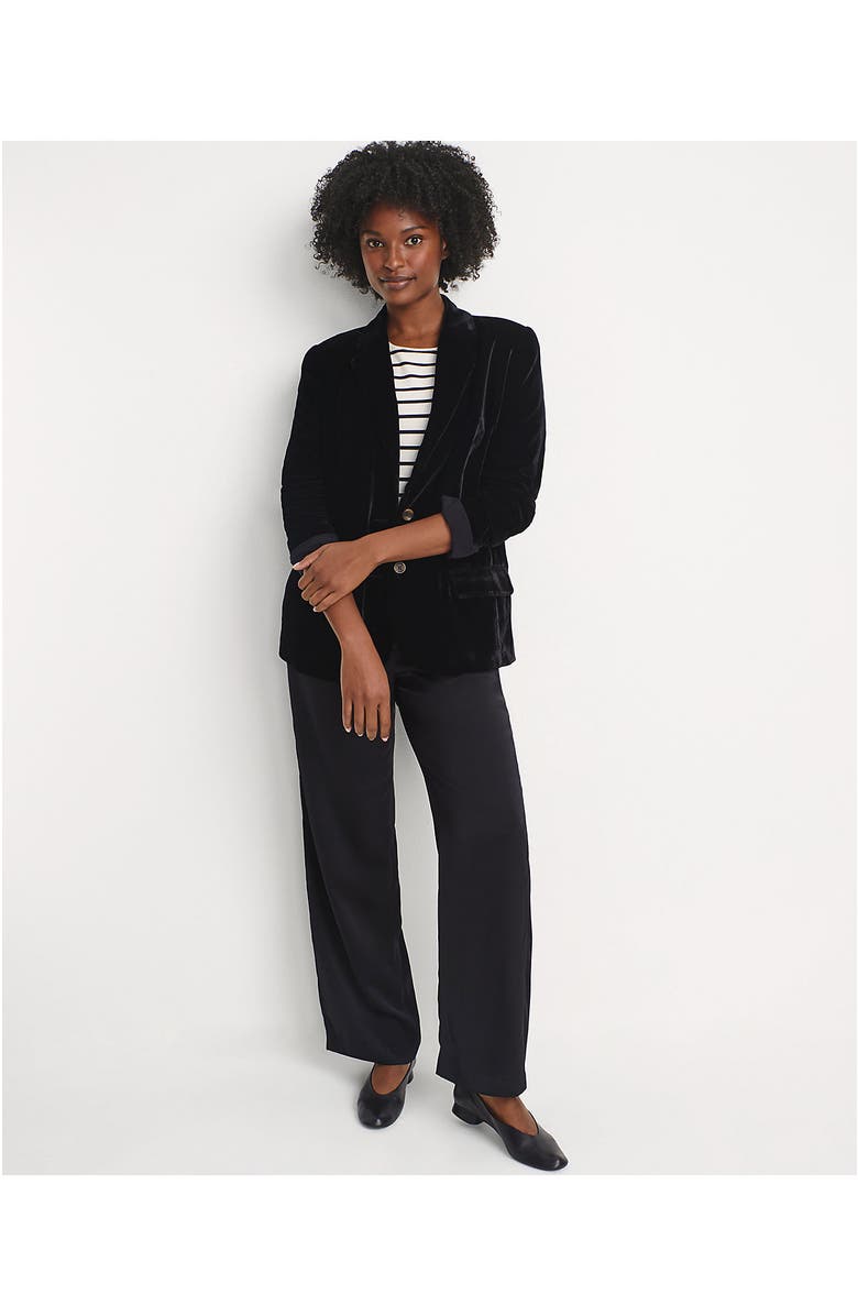 Lands' End Drapey Velvet Blazer, Alternate, color, 