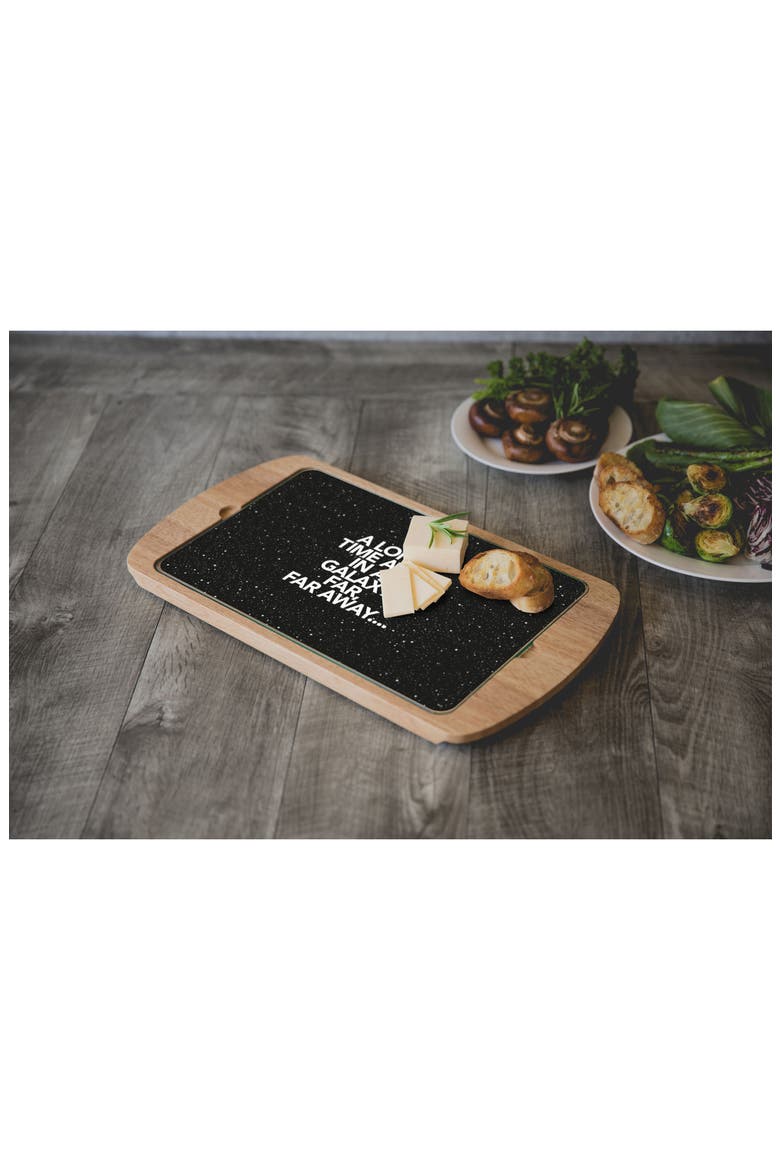 Billboard Glass Top Serving Tray, Alternate, color, BLACK