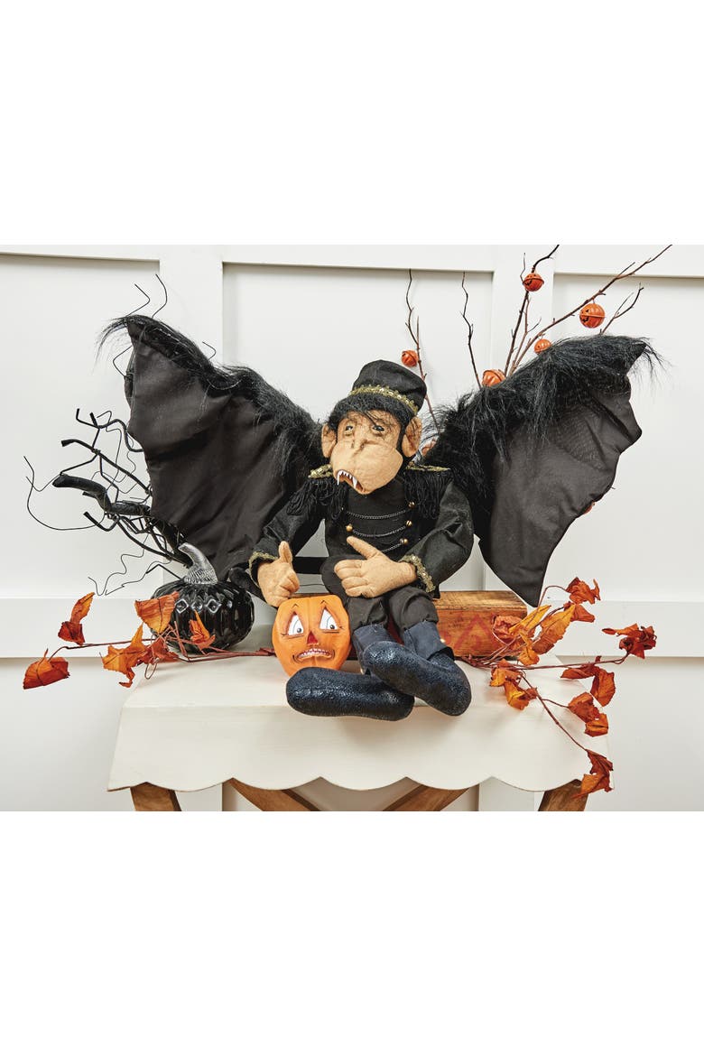 Macbeth Monkey Halloween Art Doll Figurine, Alternate, color, Black