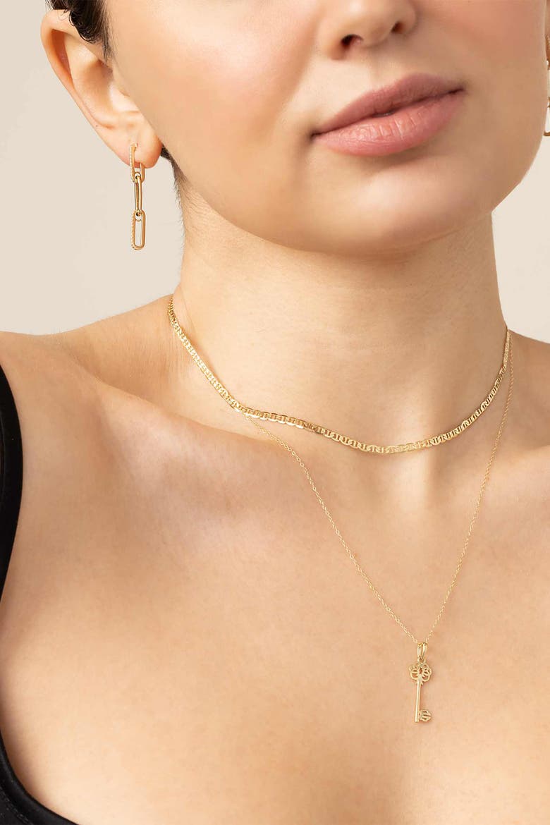 14K Yellow Gold Mystic Mariner Choker, Alternate, color, Yellow Gold