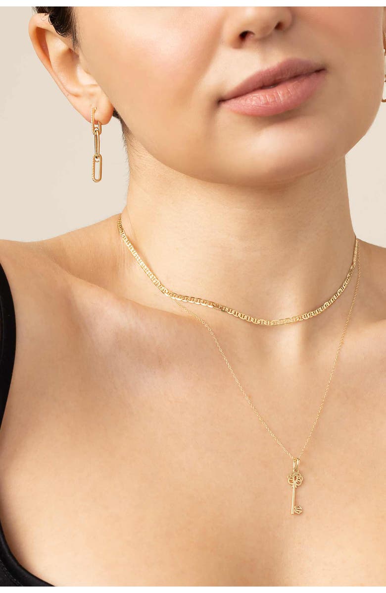 Oradina 14K Yellow Gold Mystic Mariner Choker, Alternate, color, Yellow Gold