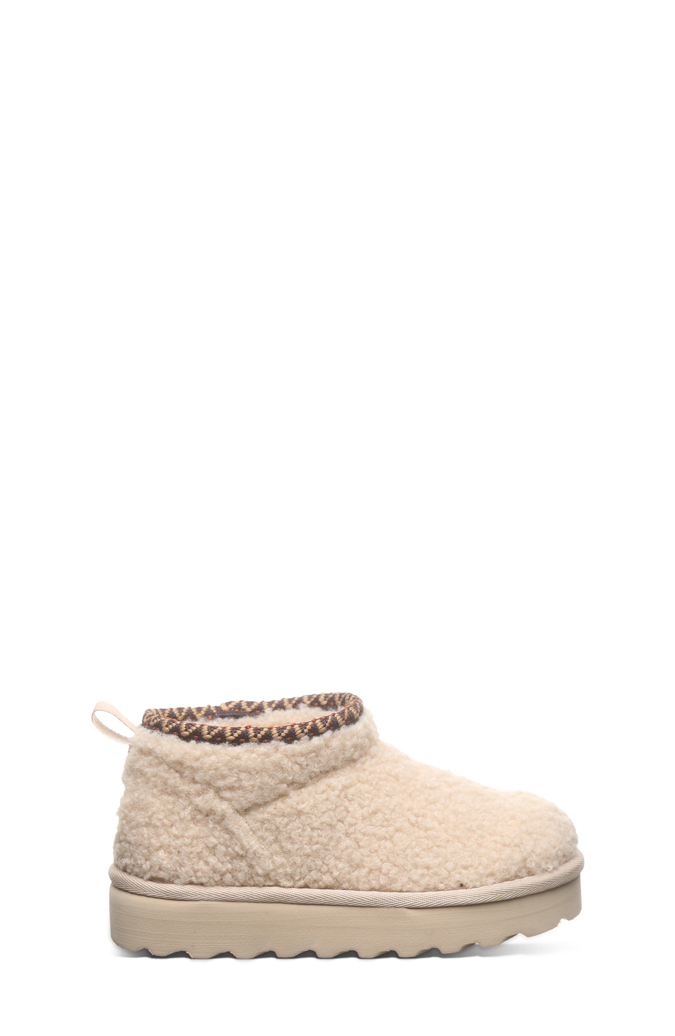 BEARPAW Kids' Snuggle Faux Fur Slipper, Alternate, color, Oat
