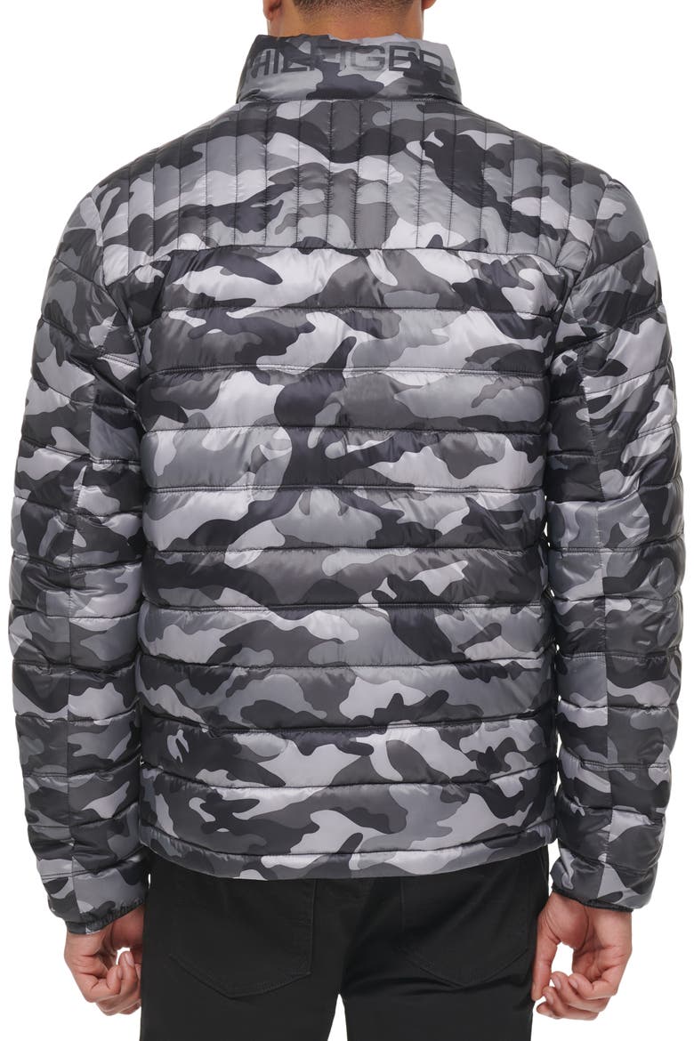 Faux Down Packable Puffer Jacket, Alternate, color, GREY CAMO