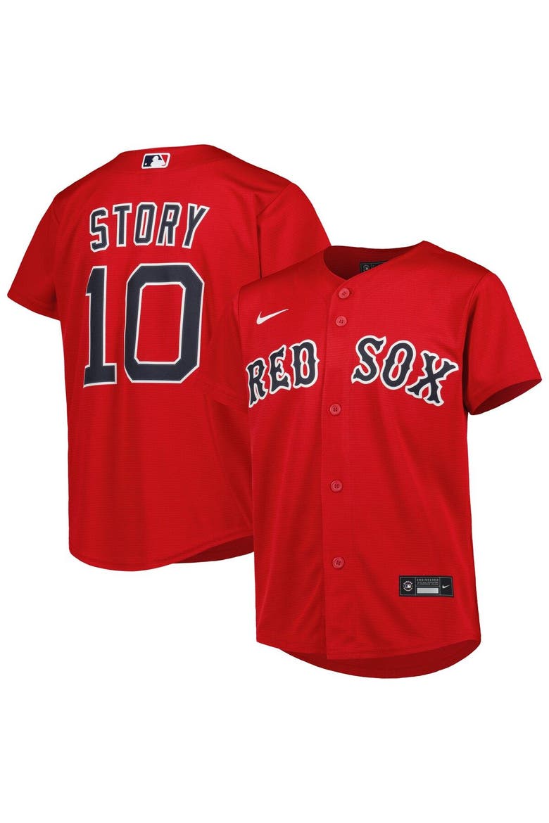 Youth Nike Trevor Story Red Boston Red Sox Alternate Replica Player Jersey, Main, color, Red