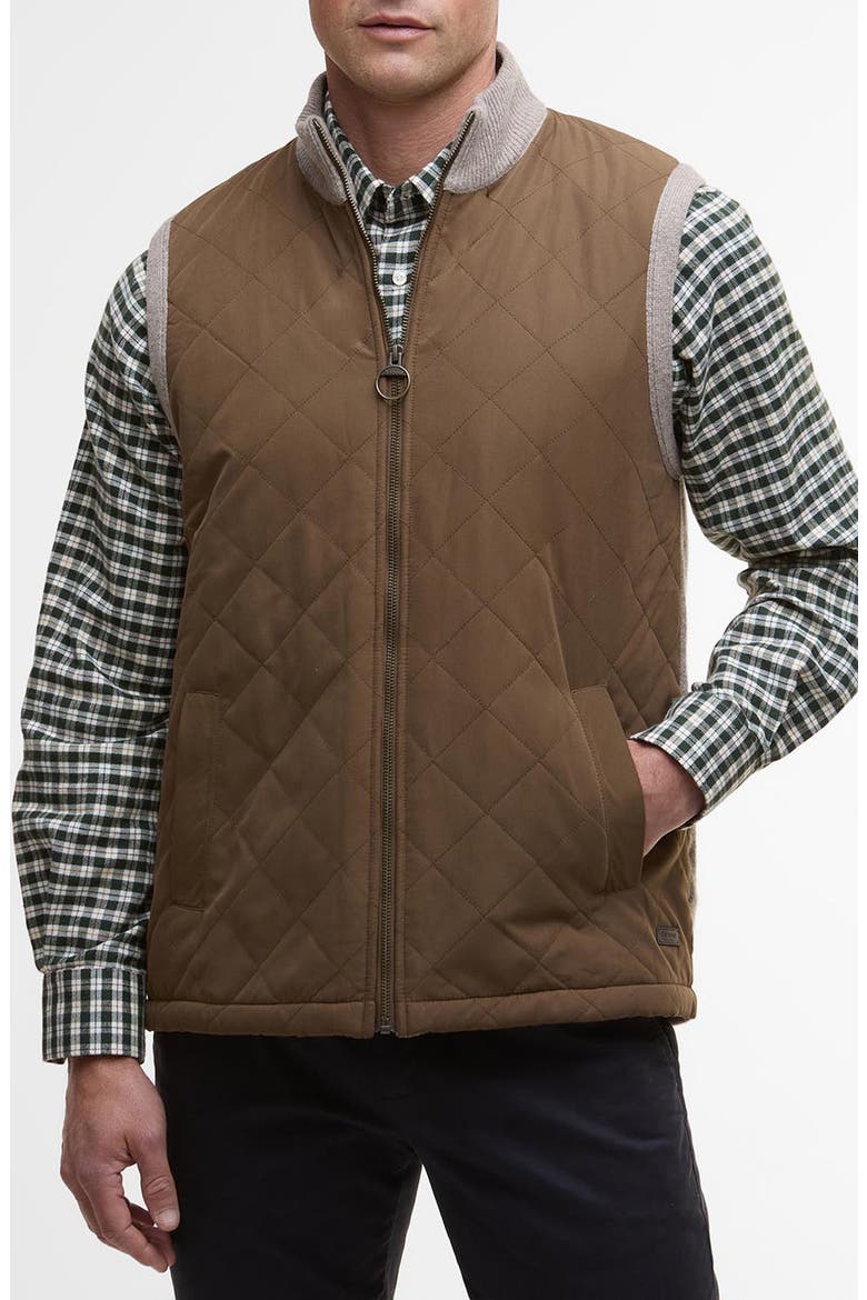 Shoveler Mixed Media Vest, Main, color, STONE