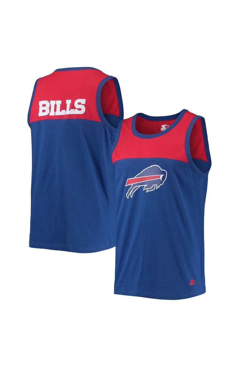 STARTER Men's Starter Royal/Red Buffalo Bills Team Touchdown Fashion Tank Top, Main, color, 
