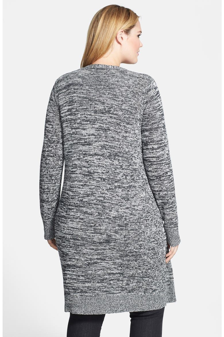 Long Seasonless Silk Twist Cardigan, Alternate, color, CHARCOAL