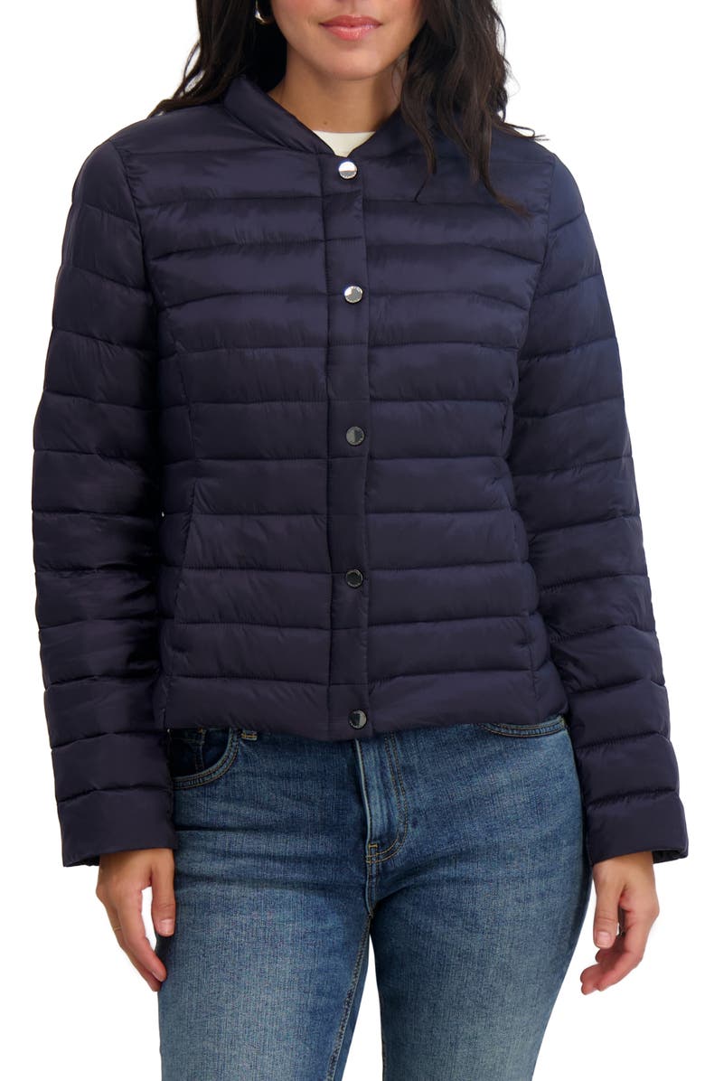 Tahari Bee Puffer Jacket, Main, color, Stargazer