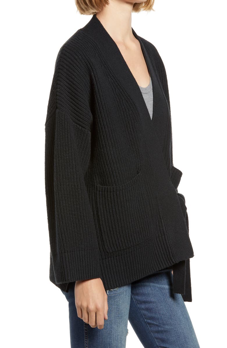 Madewell Madison Rib Side Tie Cardigan, Alternate, color,
