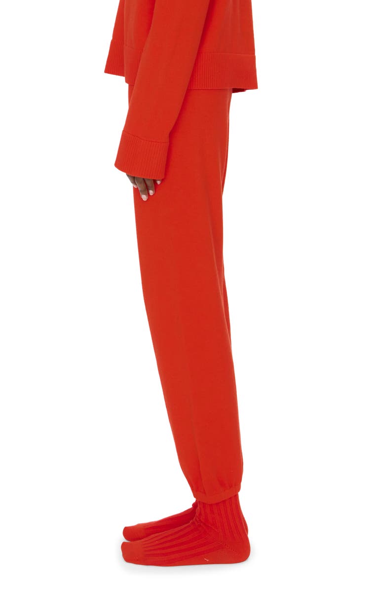 Simkhai Cotton & Cashmere Crop Joggers, Alternate, color, Vernis Red