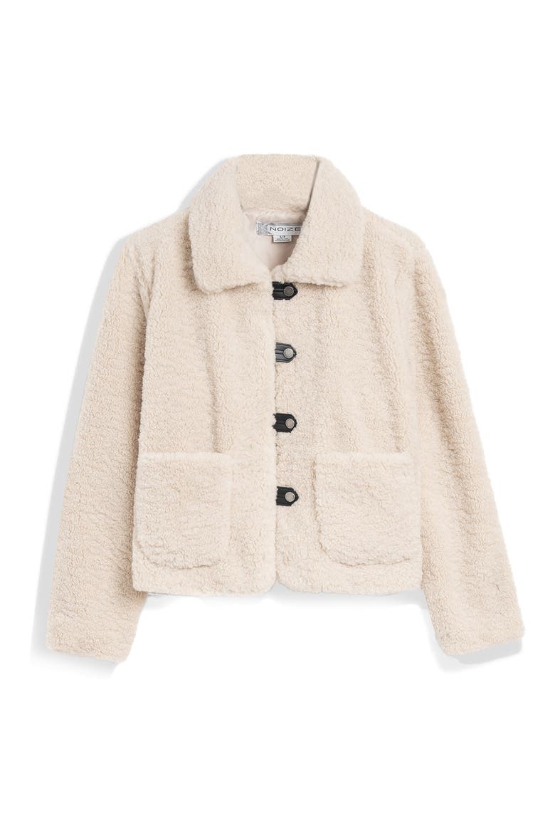 Frieda Faux Shearling Jacket, Alternate, color, BONE