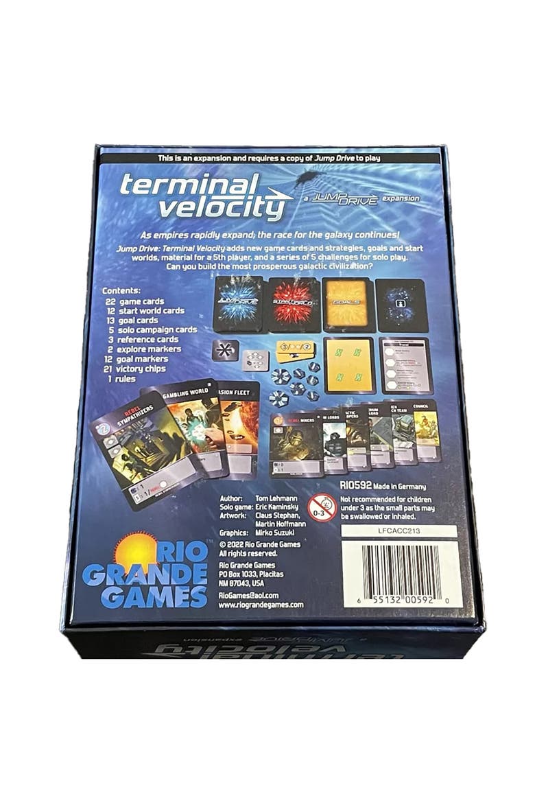Jump Drive Terminal Velocity Expansion Galaxy Race Card Game, 15 Players, Alternate, color, Multicolored