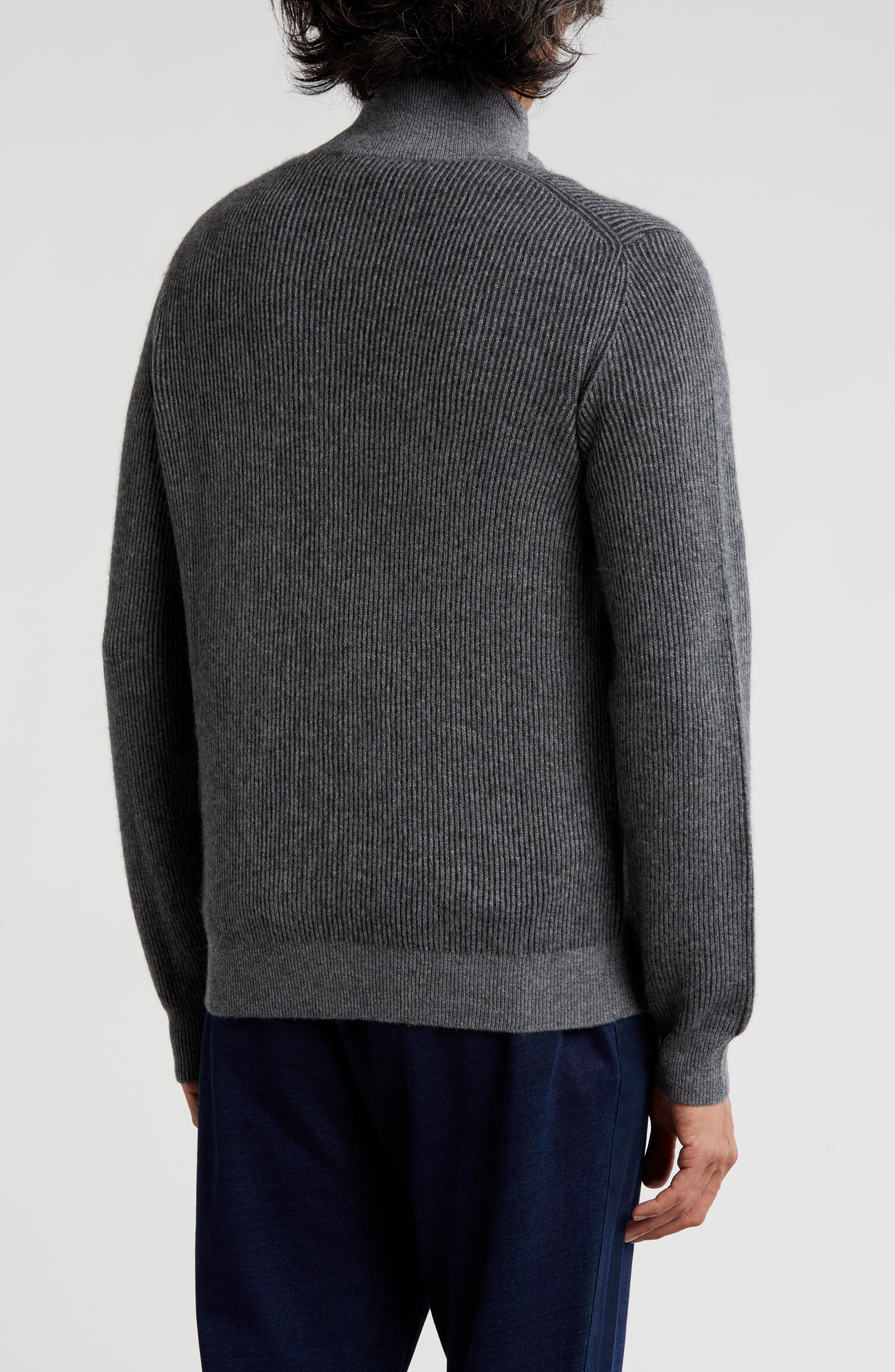 Rib Cashmere Zip Jacket - image 2