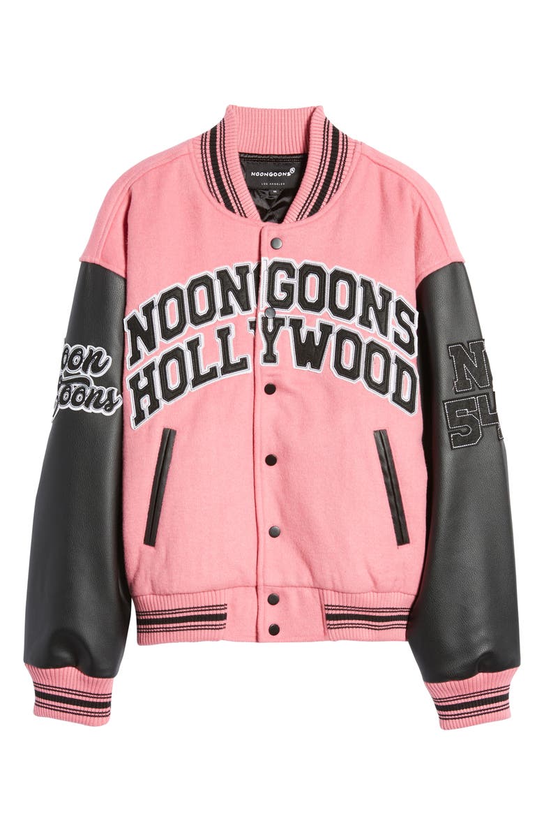 Noon Goons Men's Hollywood High Varsity Jacket, Alternate, color, 