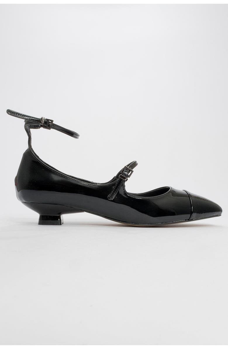 Prologue Shoes Uster Low Heel Mary Jane Pump, Alternate, color, Black Patent