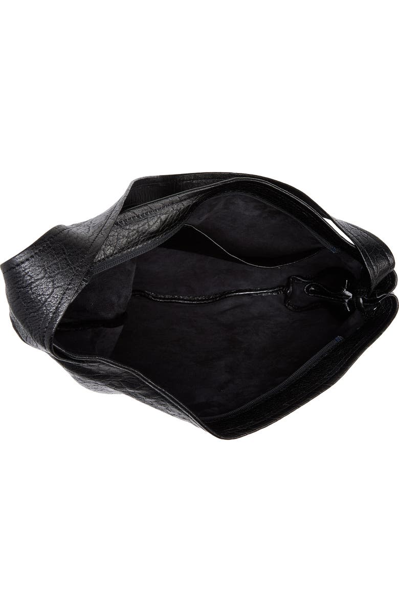 Marni Small Sling Leather Hobo Bag, Alternate, color, 00N99 Black