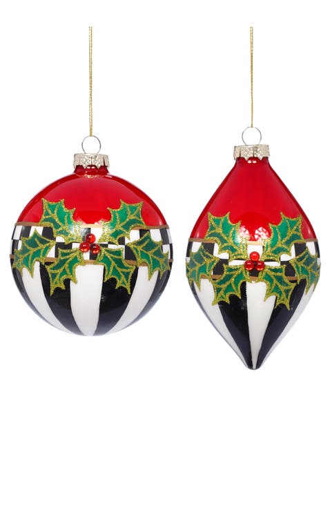 Checkered Ornament, Box of 6