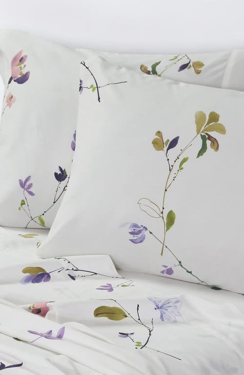 Azores Home 300 Thread Count Organic Cotton Sateen Sheet Set In Purple