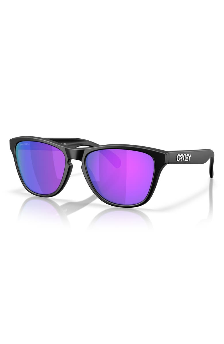 Oakley Prizm<sup>™</sup> Sapphire 53mm Round Sunglasses, Alternate, color, Matte Black / Prizm Violet