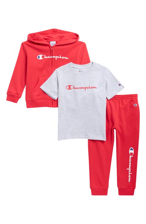 Kids' Zip-Up Hoodie, Graphic T-Shirt & Joggers Set