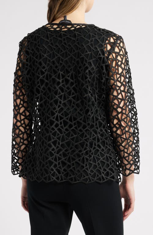 Shop Ming Wang Geometric Cutout Jacket In Black