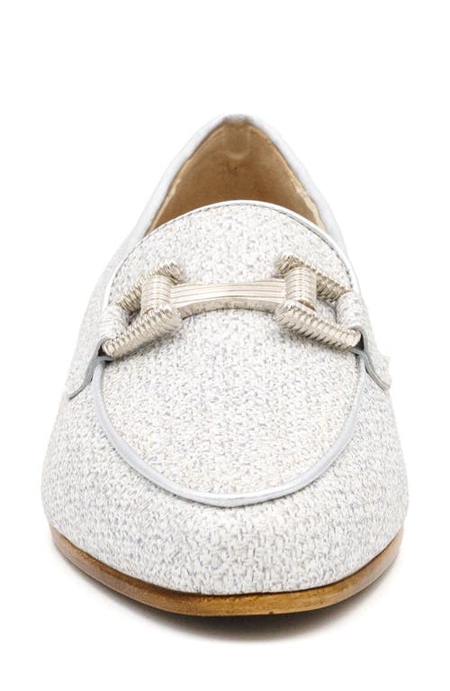Amalfi By Rangoni Ode Loafer In Silver Glitter - Etoile Trim