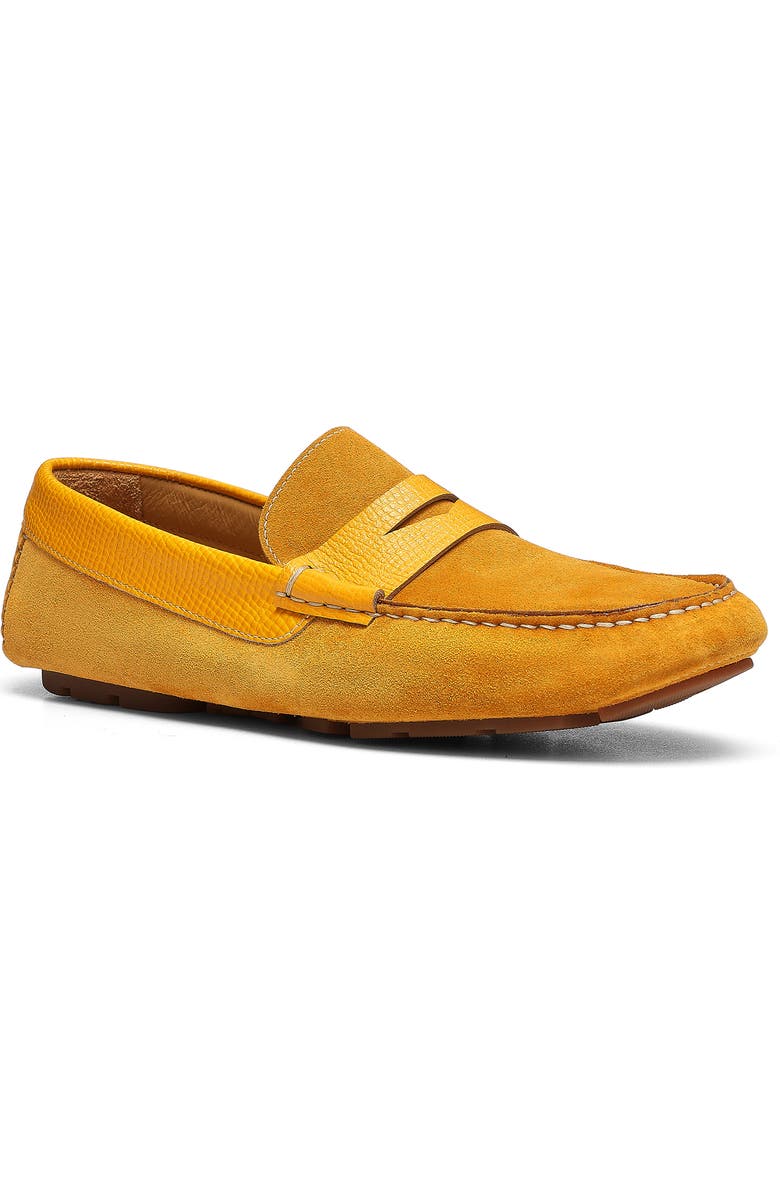 Donald Pliner Maverick Driving Penny Loafer, Main, color, Yellow
