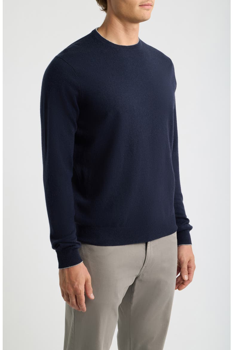 Crown Heritage Cashmere Crewneck Sweater, Alternate, color, NAVY