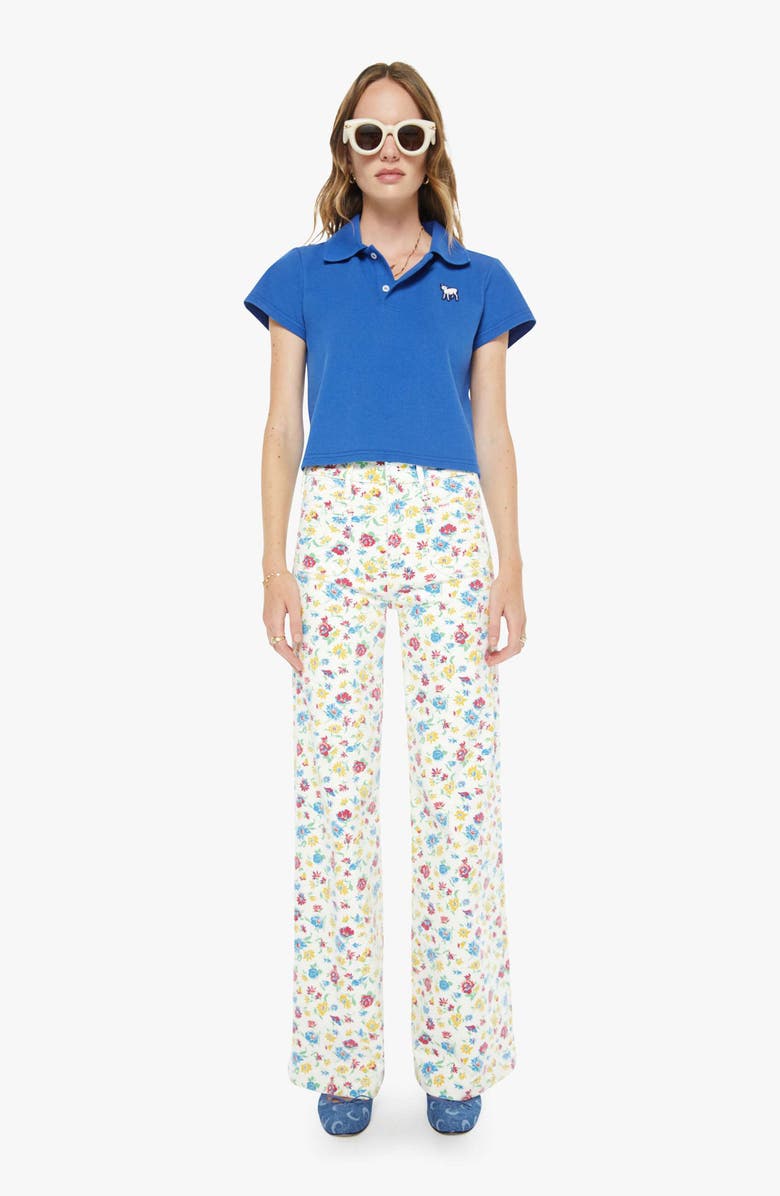 MOTHER The Lil Match Polo, Alternate, color, French Blue