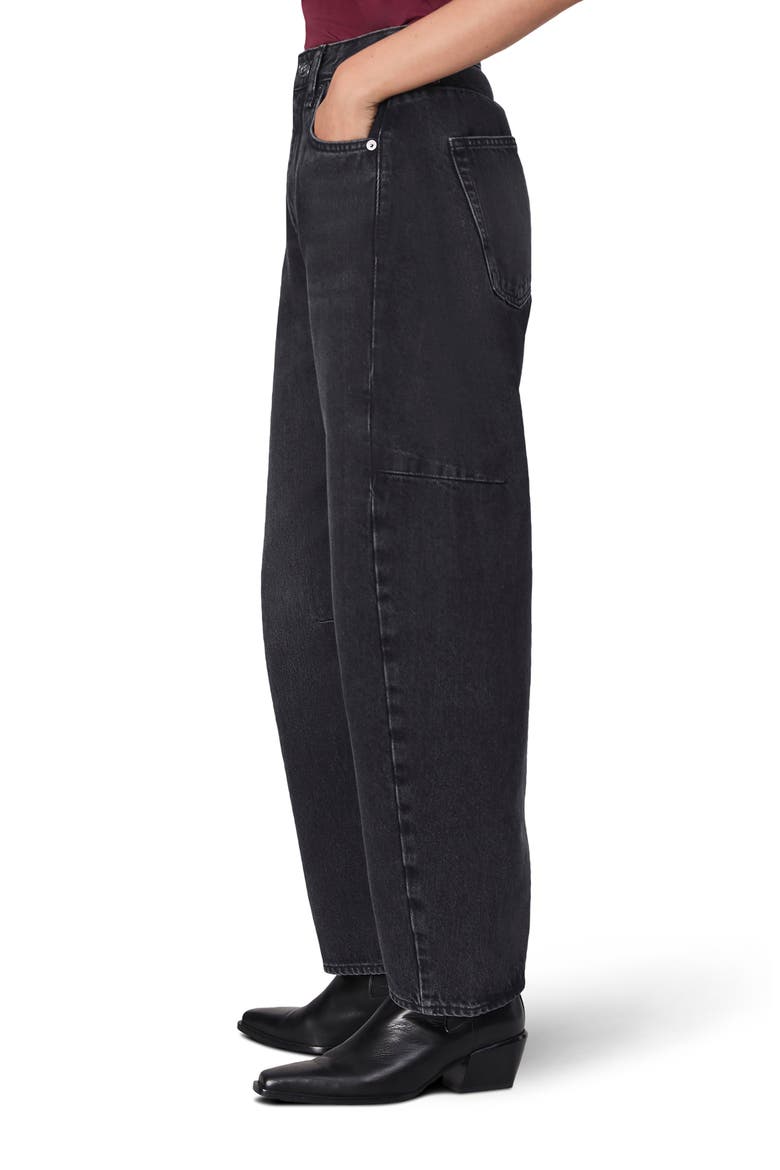 Charlie High Waist Barrel Jeans, Alternate, color, BLACKSTN