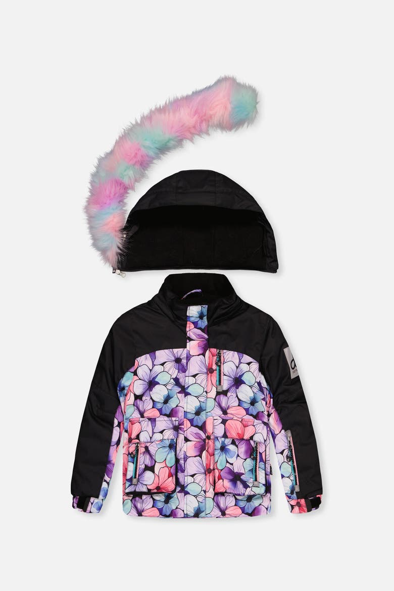 Play Floral Jacket & Gradient Pants Two Piece Snowsuit, Alternate, color, Purple Floral Print