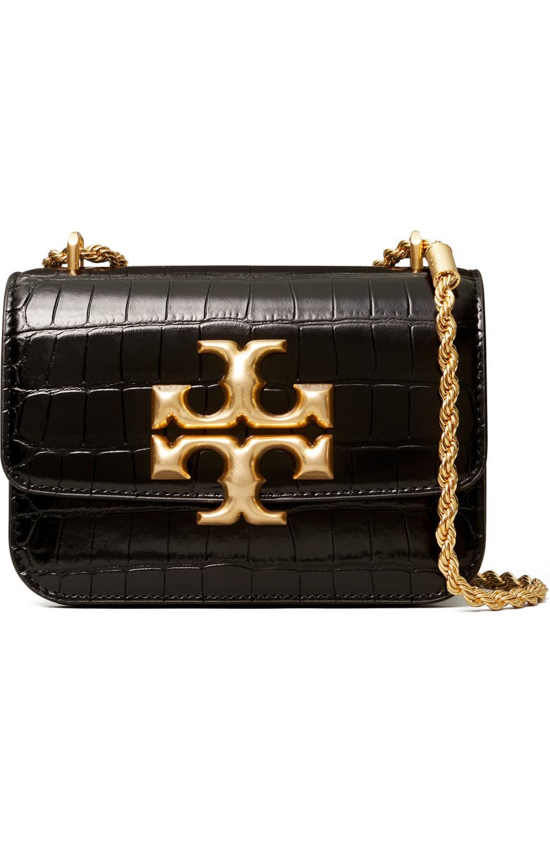 Tory Burch Small Eleanor Croc Embossed Leather Convertible Shoulder Bag, Main, color,