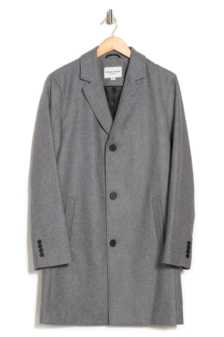 Wool Blend Melton Classic Topper, Alternate, color, LT GREY