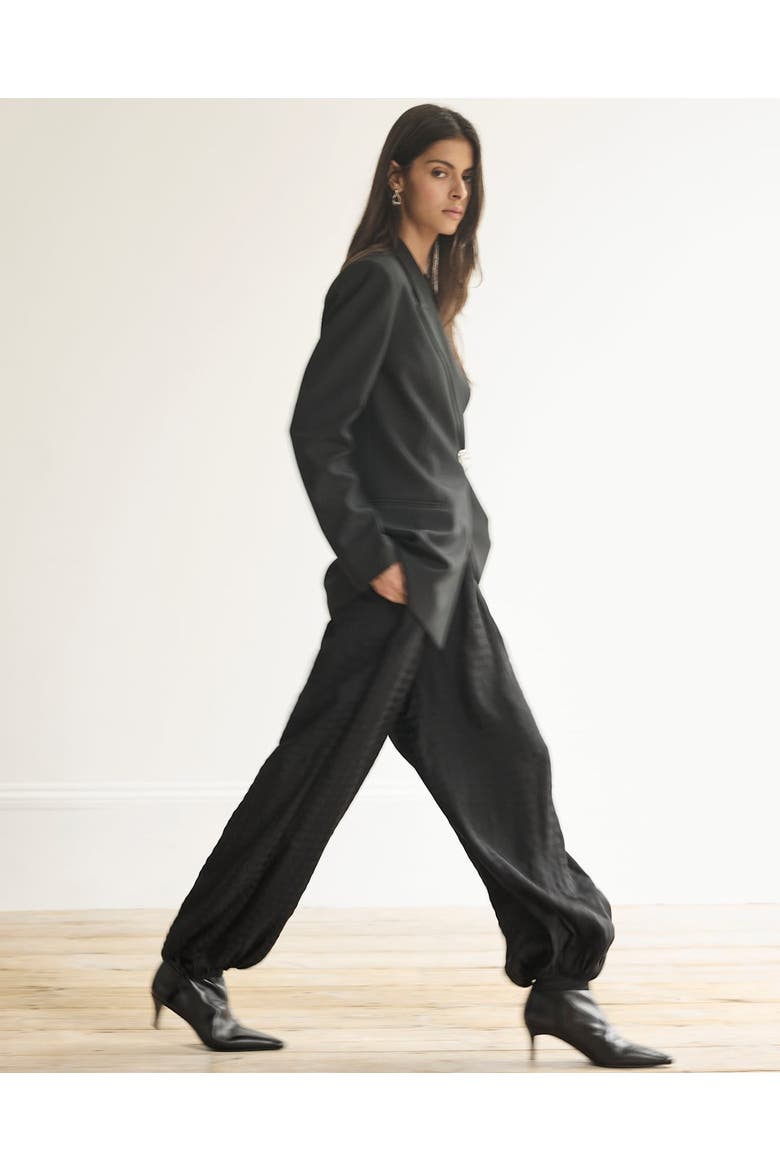 Checked Soft Balloon Trousers, Alternate, color, Black