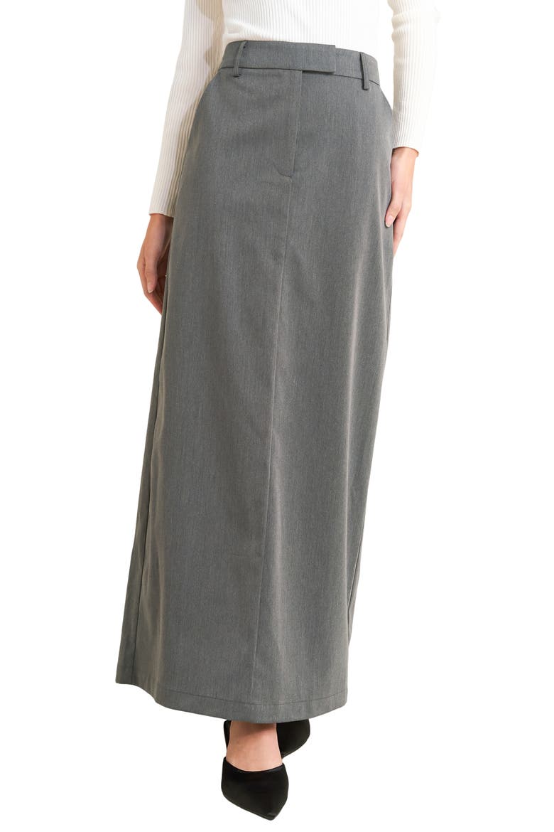 Ankle Maxi Skirt, Main, color, CHARCOAL