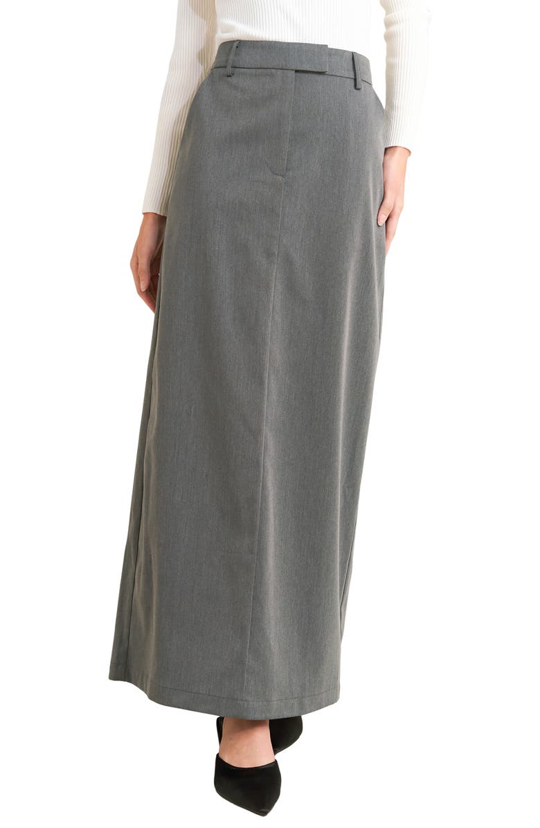 FREEMARKET Ankle Maxi Skirt, Main, color, Charcoal