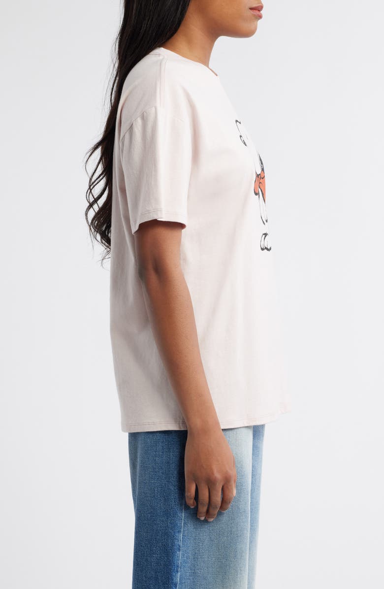 Vinyl Icons Peanuts<sup>®</sup> Snoopy Bow Tie Cotton Graphic T-Shirt, Alternate, color, Pink