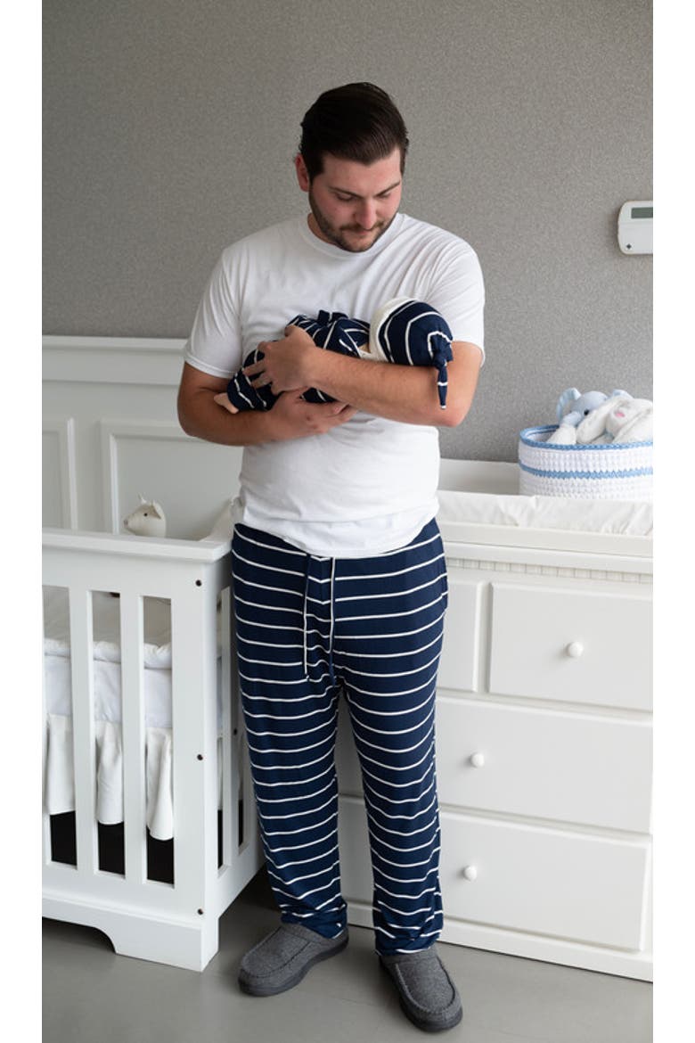 Men's Oliver Pajama Pants, Alternate, color, Navy Stripe
