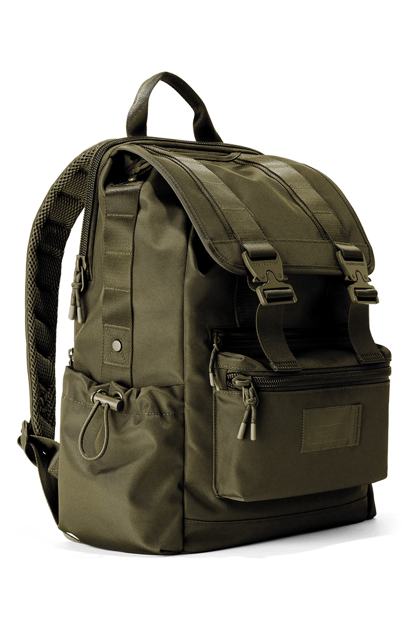 Brooklyn Flap Top Backpack, Alternate, color, DARK MOSS