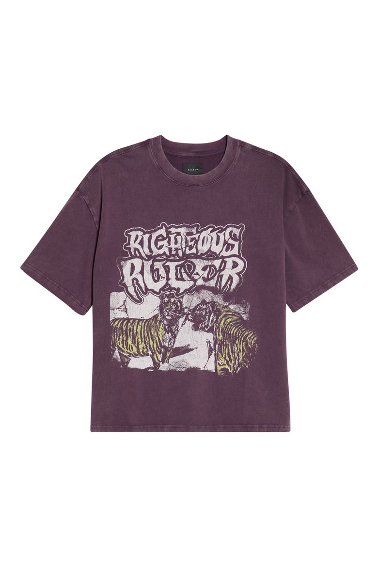Righteous Ruler Cotton Graphic T-Shirt, Main, color, PURPLE