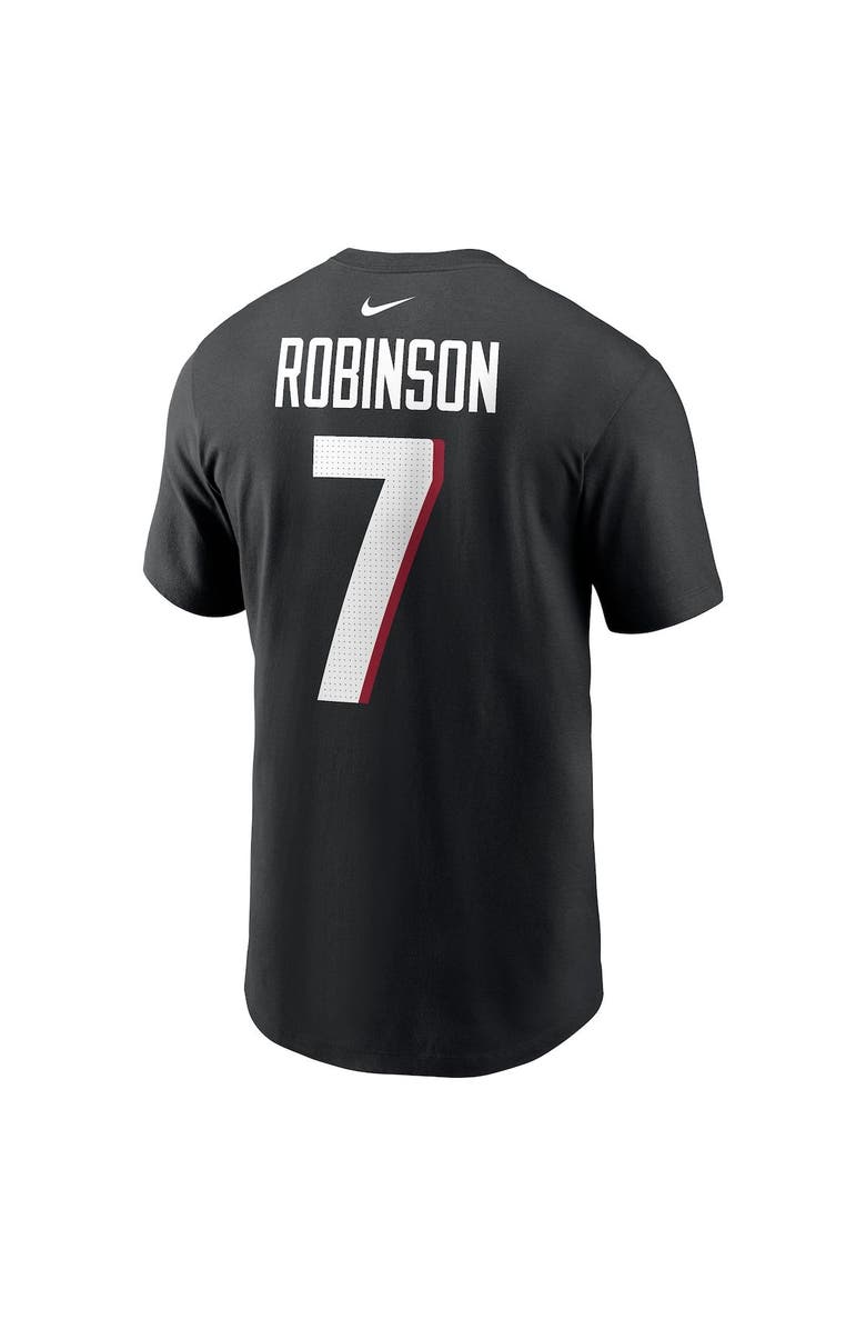 Nike Men's Nike Bijan Robinson Black Atlanta Falcons 2023 NFL Draft First Round Pick Player Name & Number T-Shirt, Alternate, color, Black